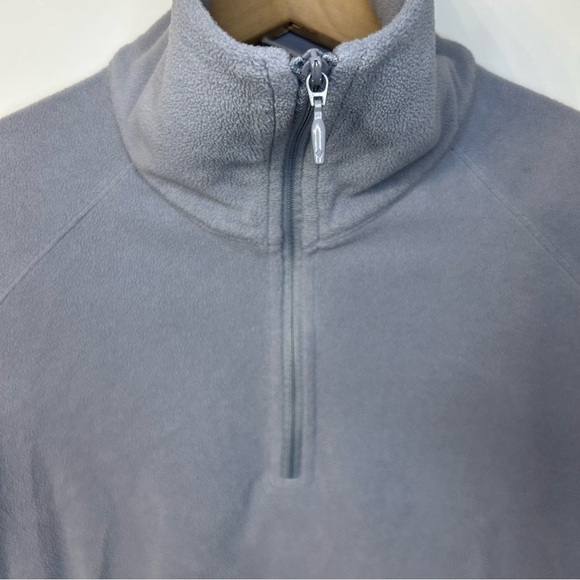 Columbia Women’s Light Gray Half-Zip Micro Fleece, Size Medium - Picture 2 of 9
